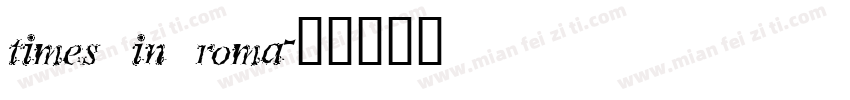 times in roma字体转换